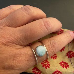 Hand Made Larimar Ring Size 10